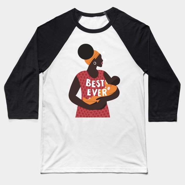 Best Mum Ever Baseball T-Shirt by Graceful Designs
